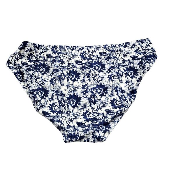 Andie Swim x Faherty Bikini Bottom Size XL Blue Cream Swimsuit Island Batik - Picture 3 of 8